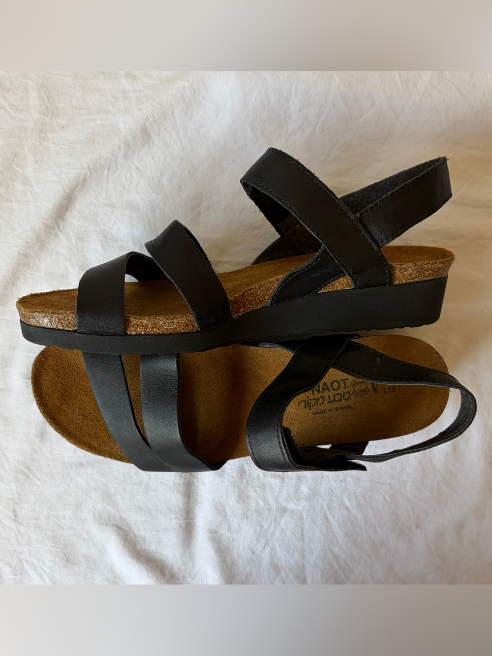 Naot Black Leather Multi-Strap Comfort Sandals Like New!! Sz 41 Euro or 10 US